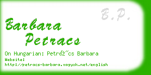 barbara petracs business card